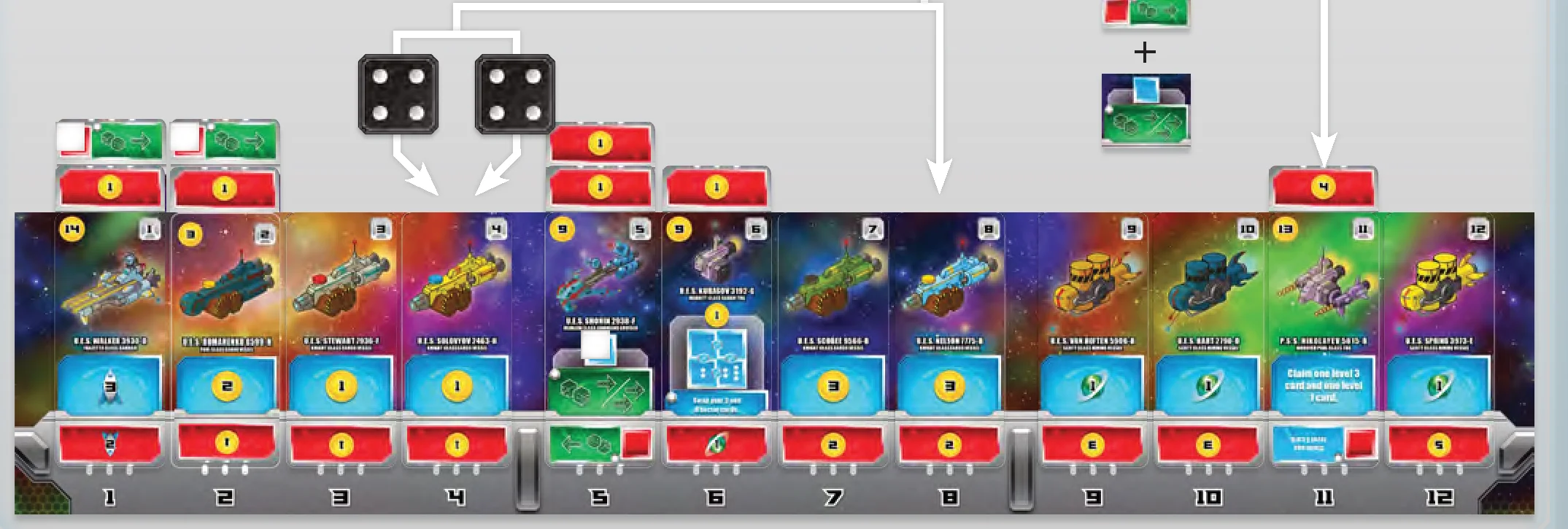 Example of using Green-Dice-Arrow effects