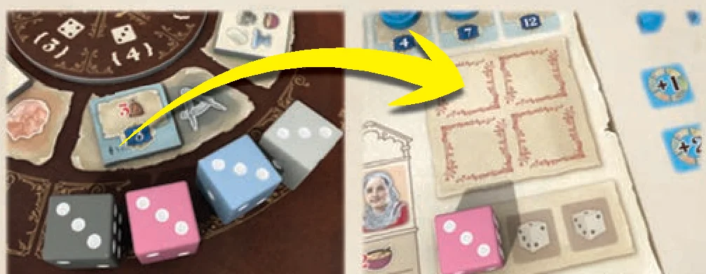 Example: Taking bonus tile to storehouse