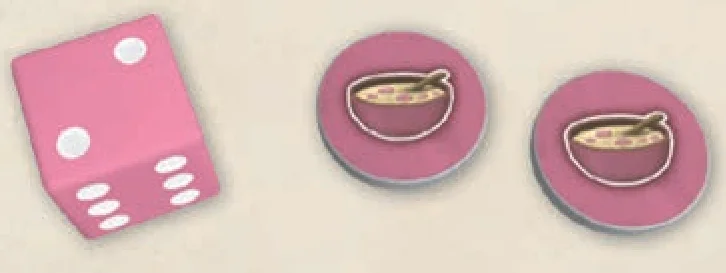 Example: Taking pink die of value 2