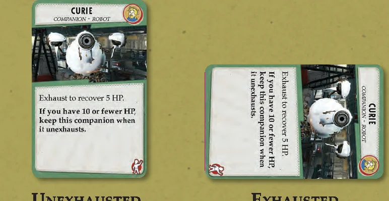 Exhaust and unexhaust card orientation example