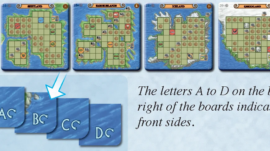 Exploration boards initial layout