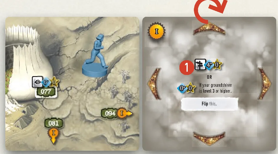 Exploration step 1: Revealing exploration card