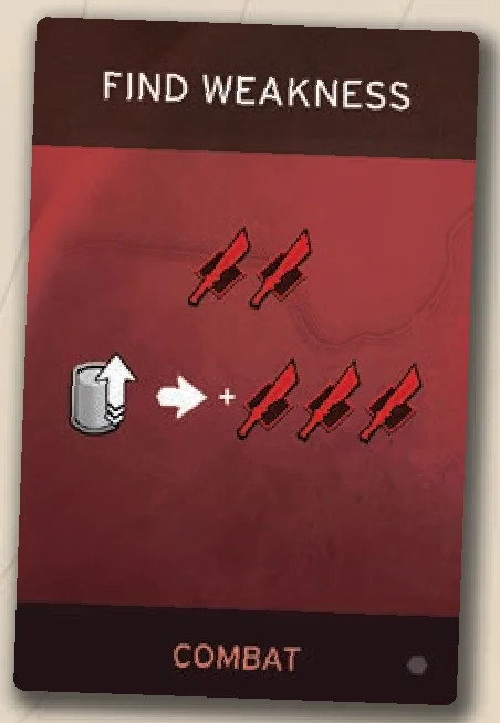 Find Weakness Combat Intrigue Card