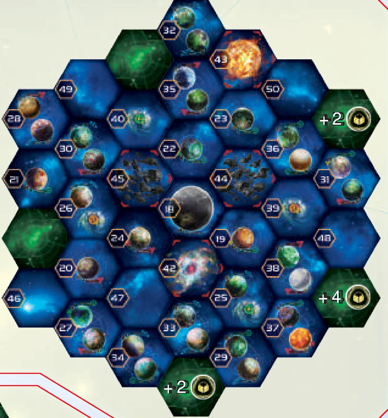 Five-Player Galaxy Setup Diagram