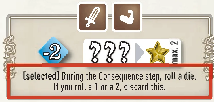 Flail consequence selected roll