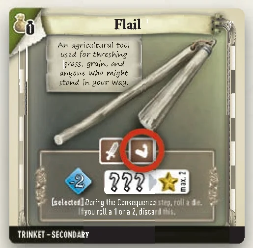 Flail gear up card