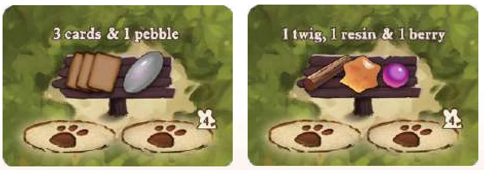 Forest Locations cards and placement spots