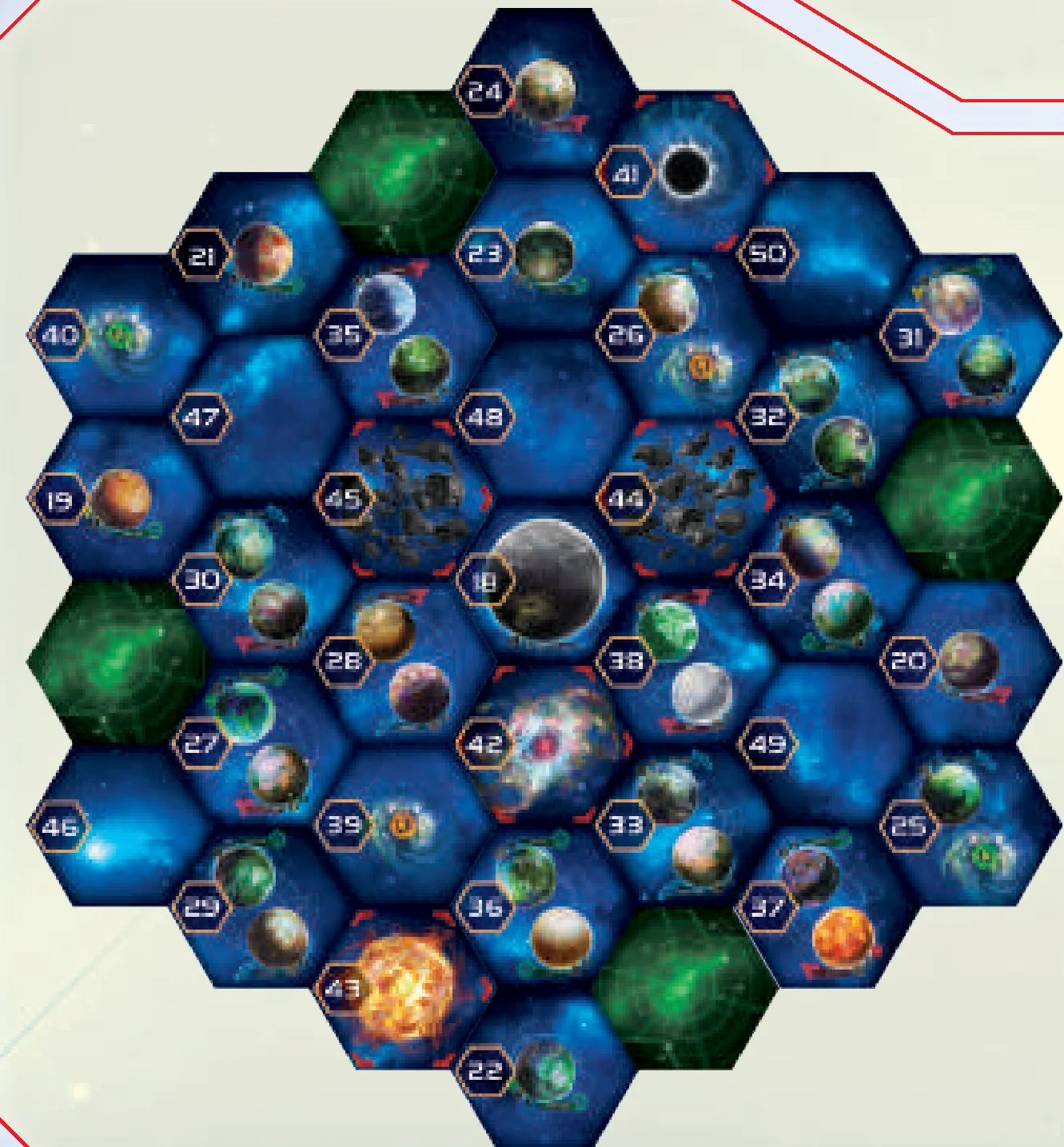 Four-Player Galaxy Setup Diagram