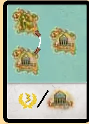 Goal card not directly connected to other temples