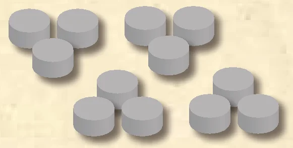 Gray cylinders gear axles