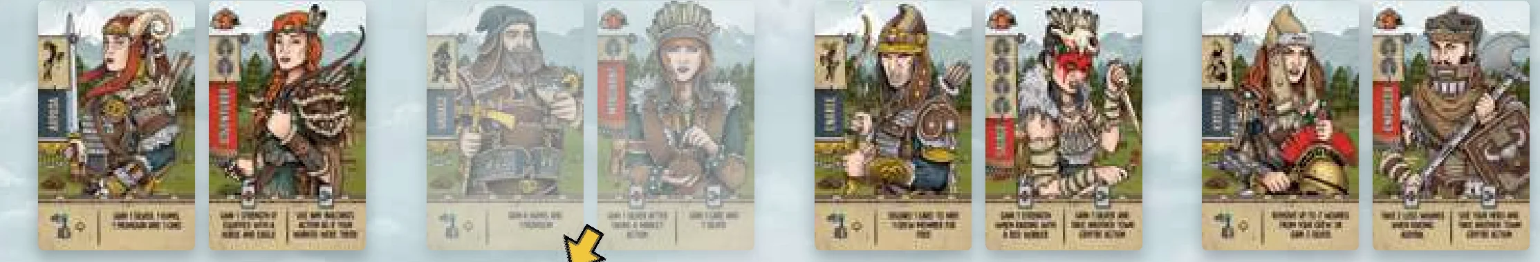 Hero and Crew Card drafting pairs