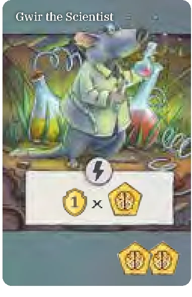 Hero Card Example: Gwir the Scientist