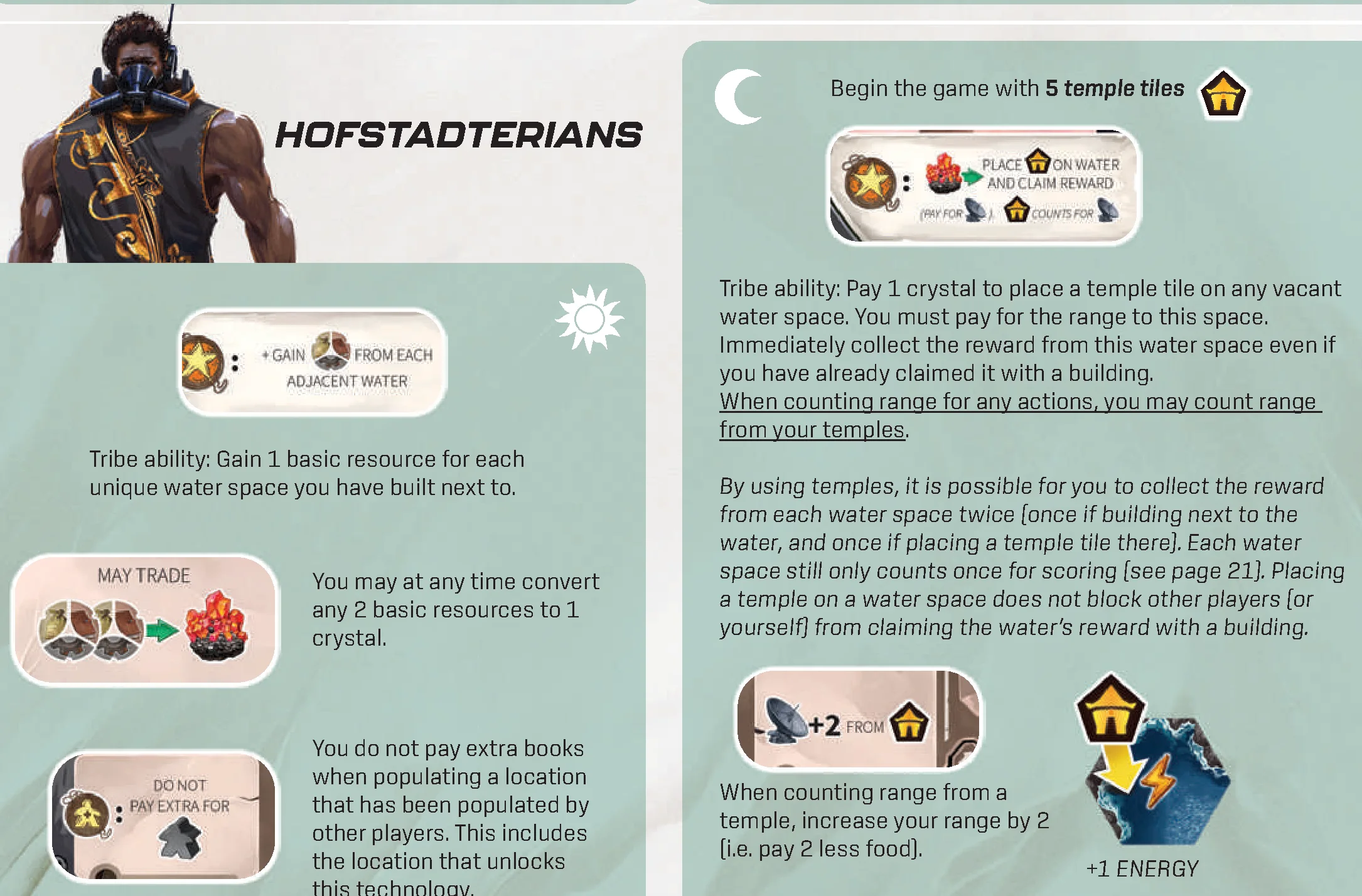 Hofstadterians components and temple examples