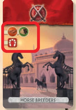 Horse Breeders card showing free construction symbol
