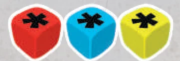 Depicted color die on side of choice