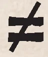Not equals