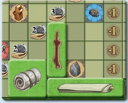 Illegal placement example: three green pairs
