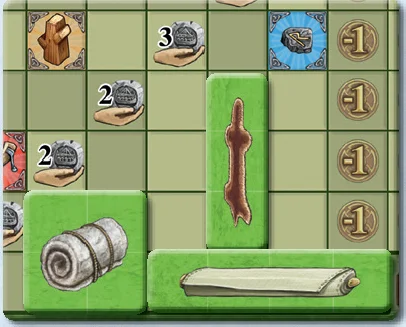 Illegal placement example: two green pairs