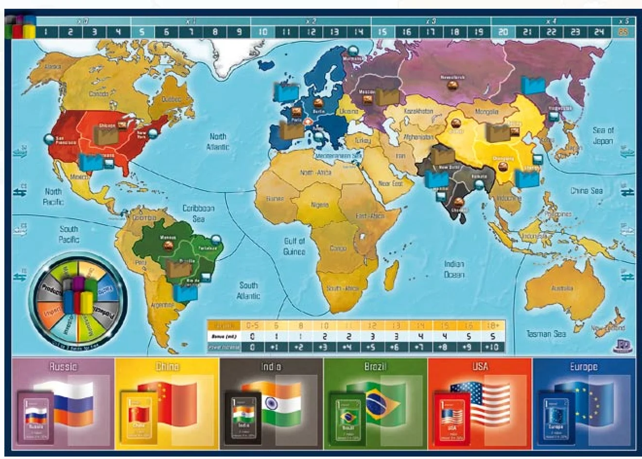 Initial game board set-up