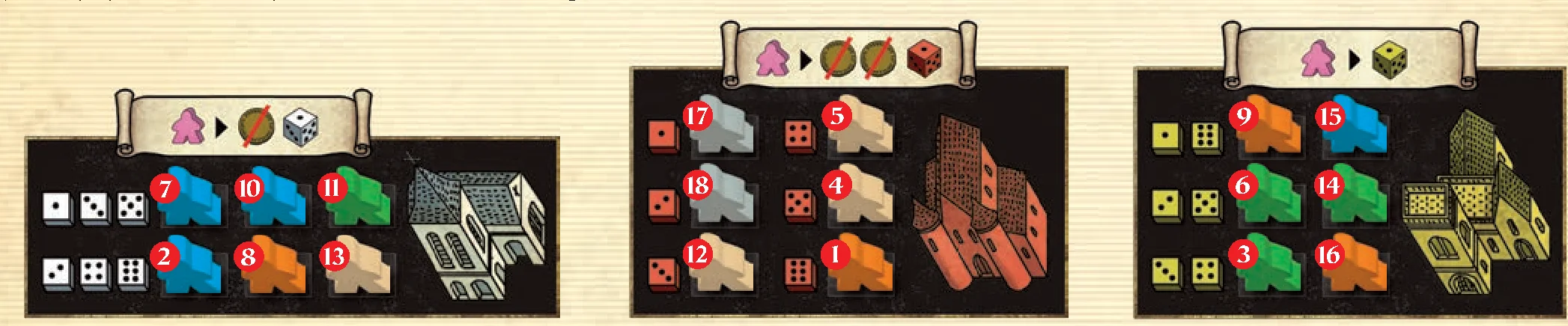 Initial placement example with 4 players