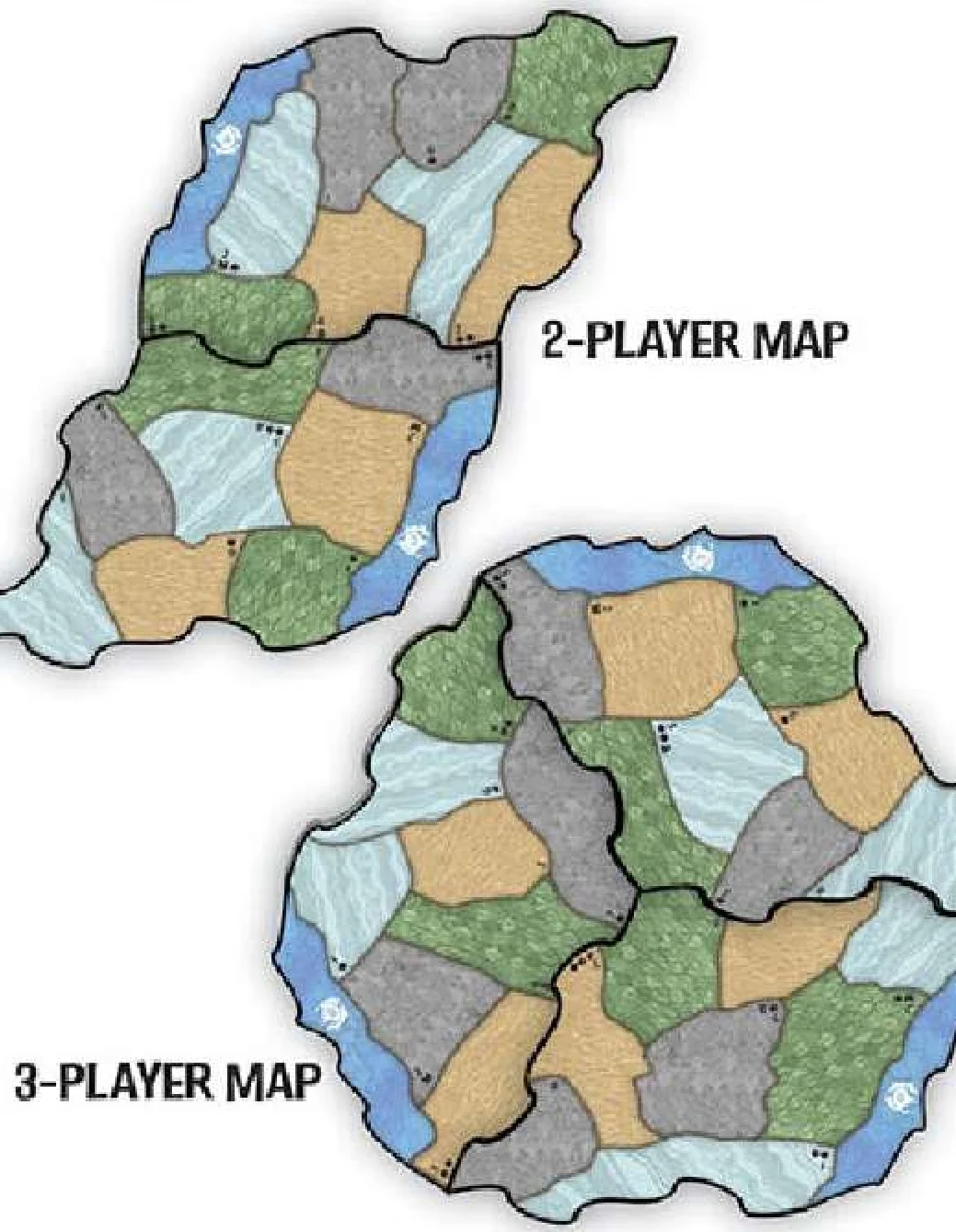 Island Layout Configurations (2-Player, 3-Player)