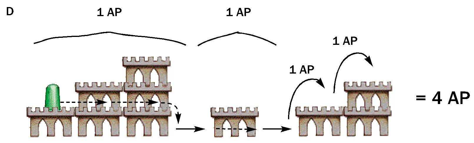 Knight movement example D moving through doors