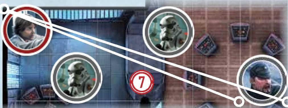 Line of Sight Example 7: Tracing LoS through self-and target