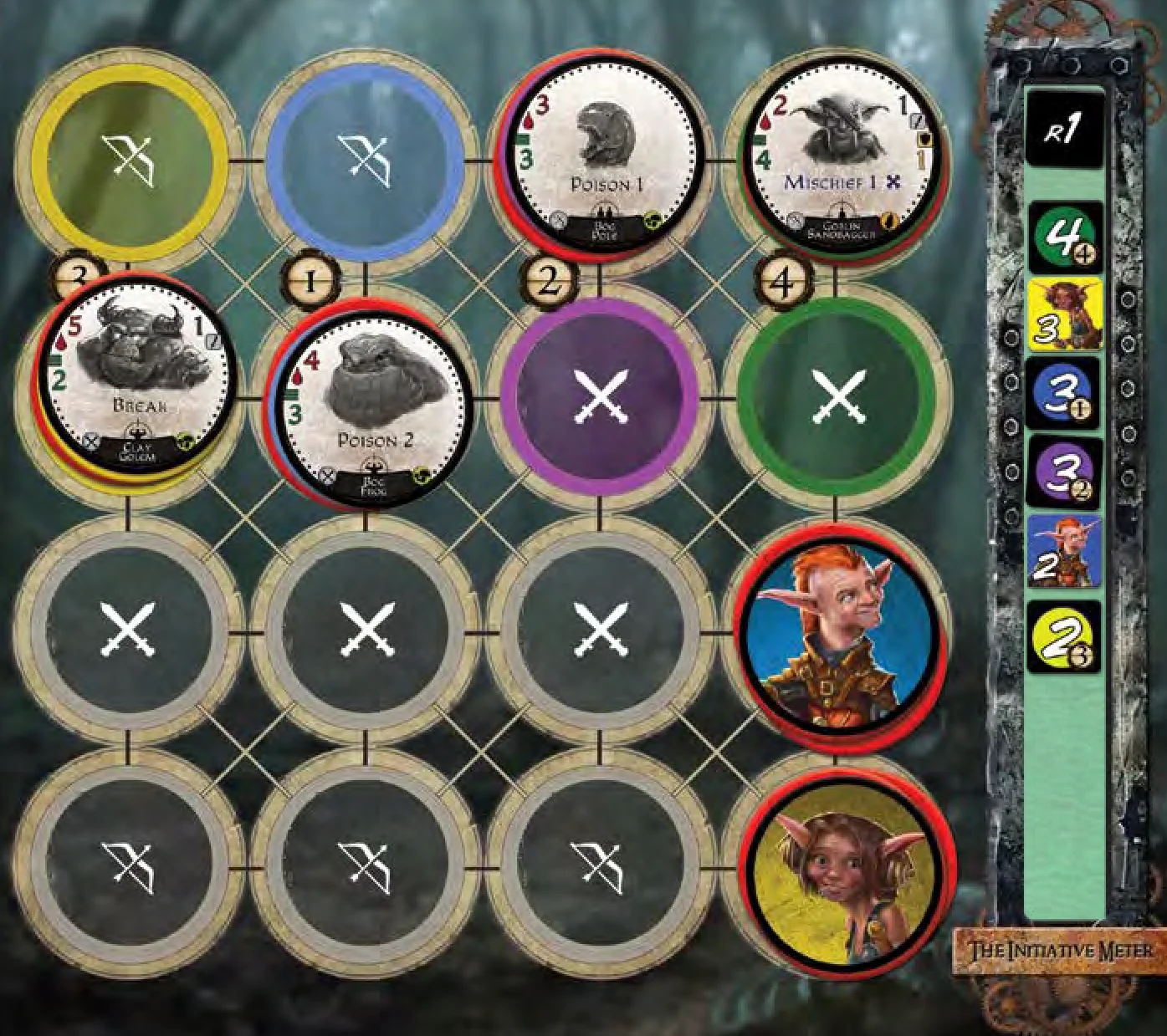 Live Battle Setup Diagram on Battle Mat
