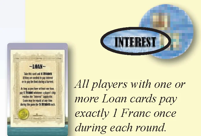 Loan card and interest tile