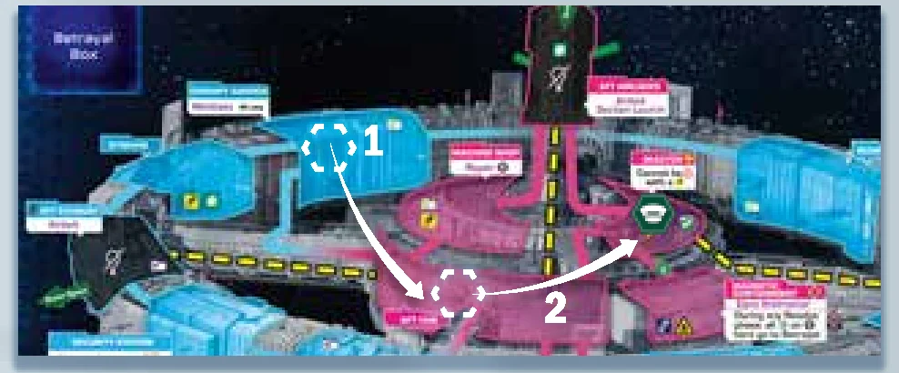 Map movement: Therapy Garden to Aft Hub to Reactor