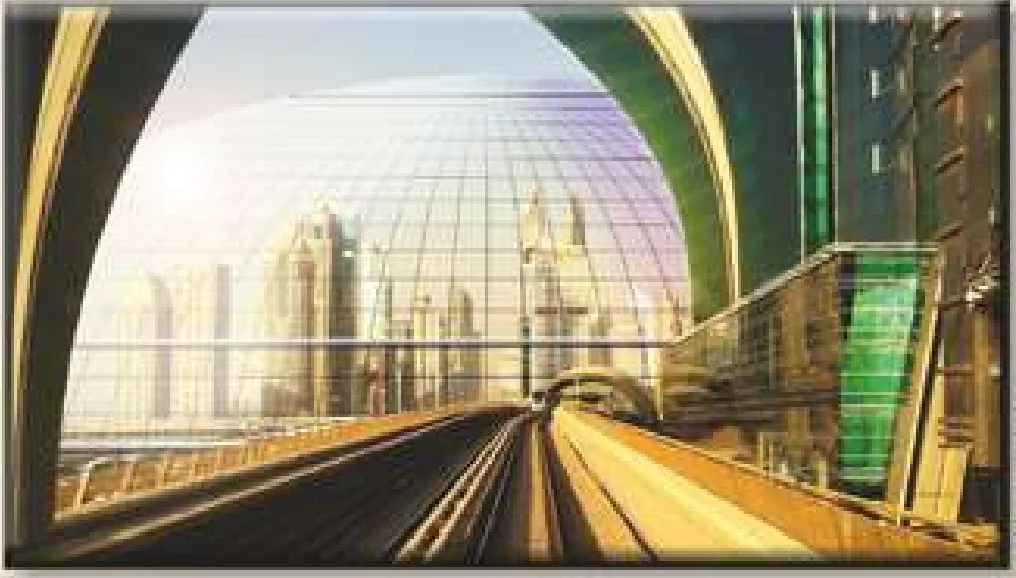 Martian domed city illustration