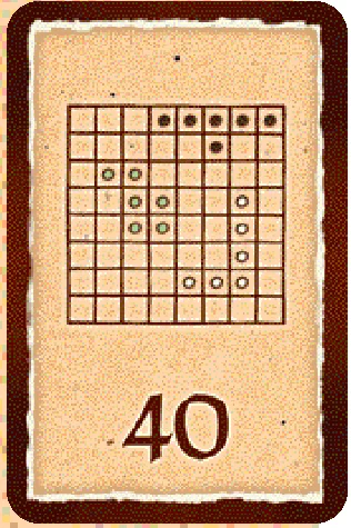 Master card: Knights on neighboring spaces (40 pts)