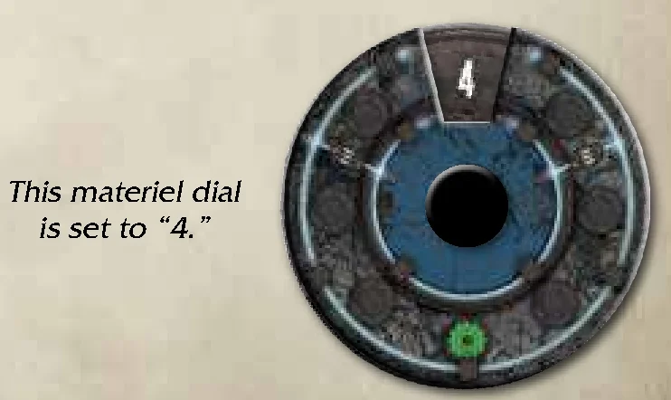 Materiel Dial Displaying 4