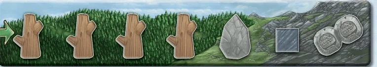 Mountain strip left-to-right decay arrow