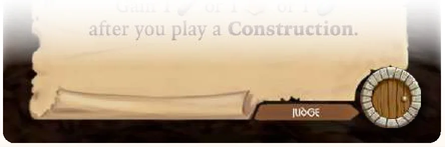 Occupied token placed on Construction card