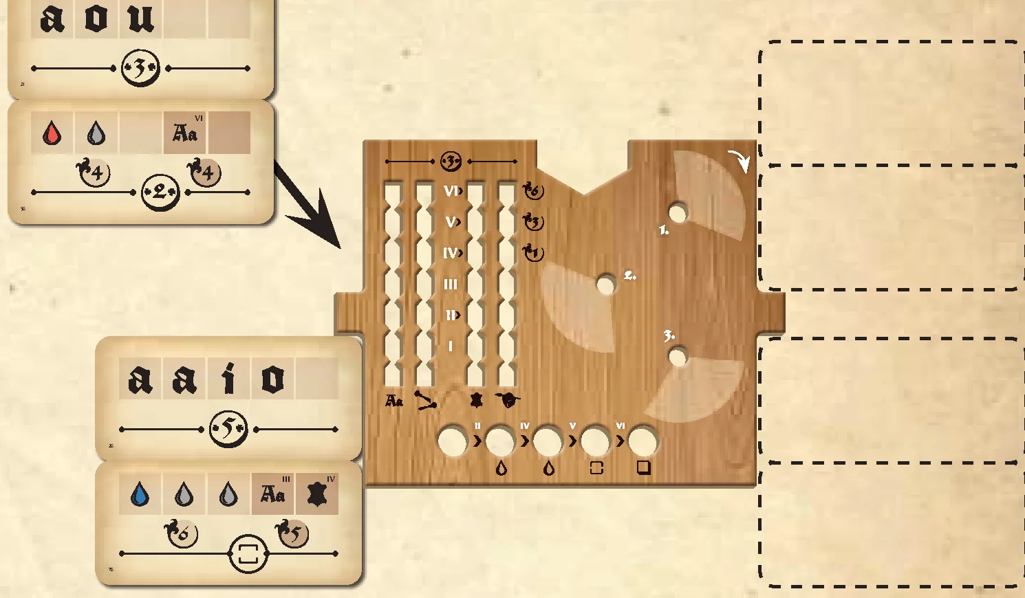 Order card placement slots