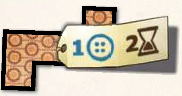 Patch label button cost indicator