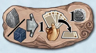Pay 1 stone/ore to play occupation space