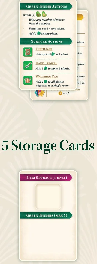 Player Aid and Storage Cards