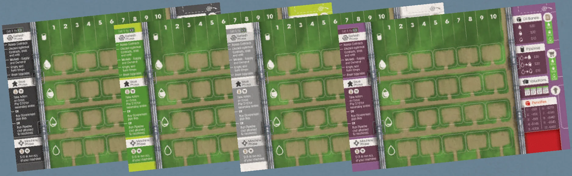 Player boards overview