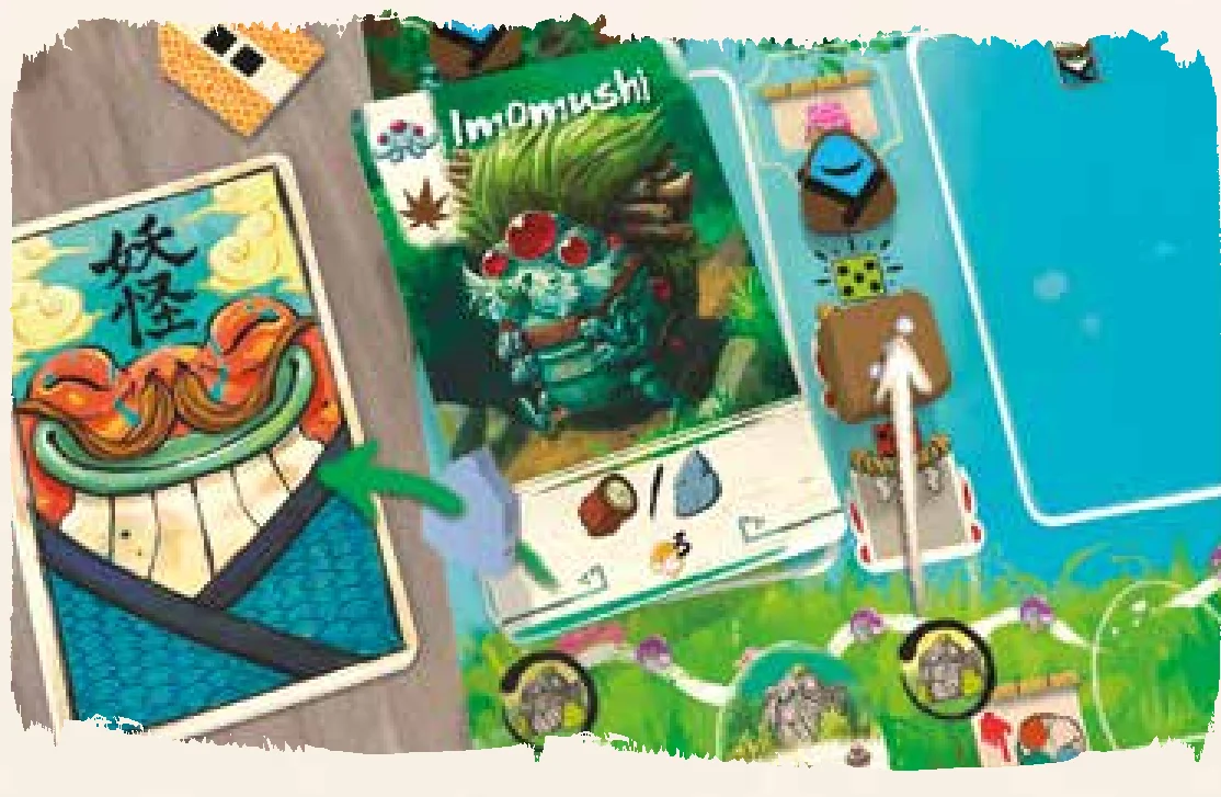 Playing a Yōkai card example