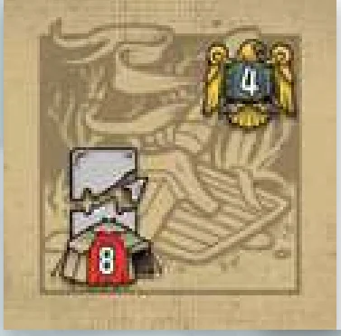 Quest requiring discarding 8 Strength of cards for 4 VP