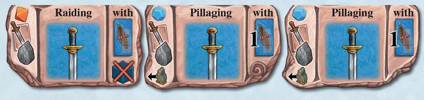 Raiding, Pillaging, and Hunting action spaces overview