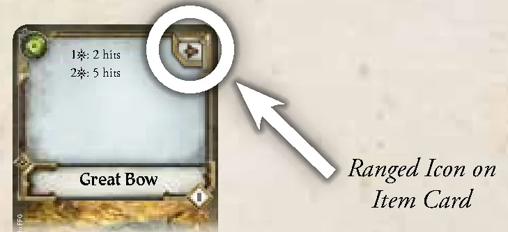 Ranged Icon on Item Card