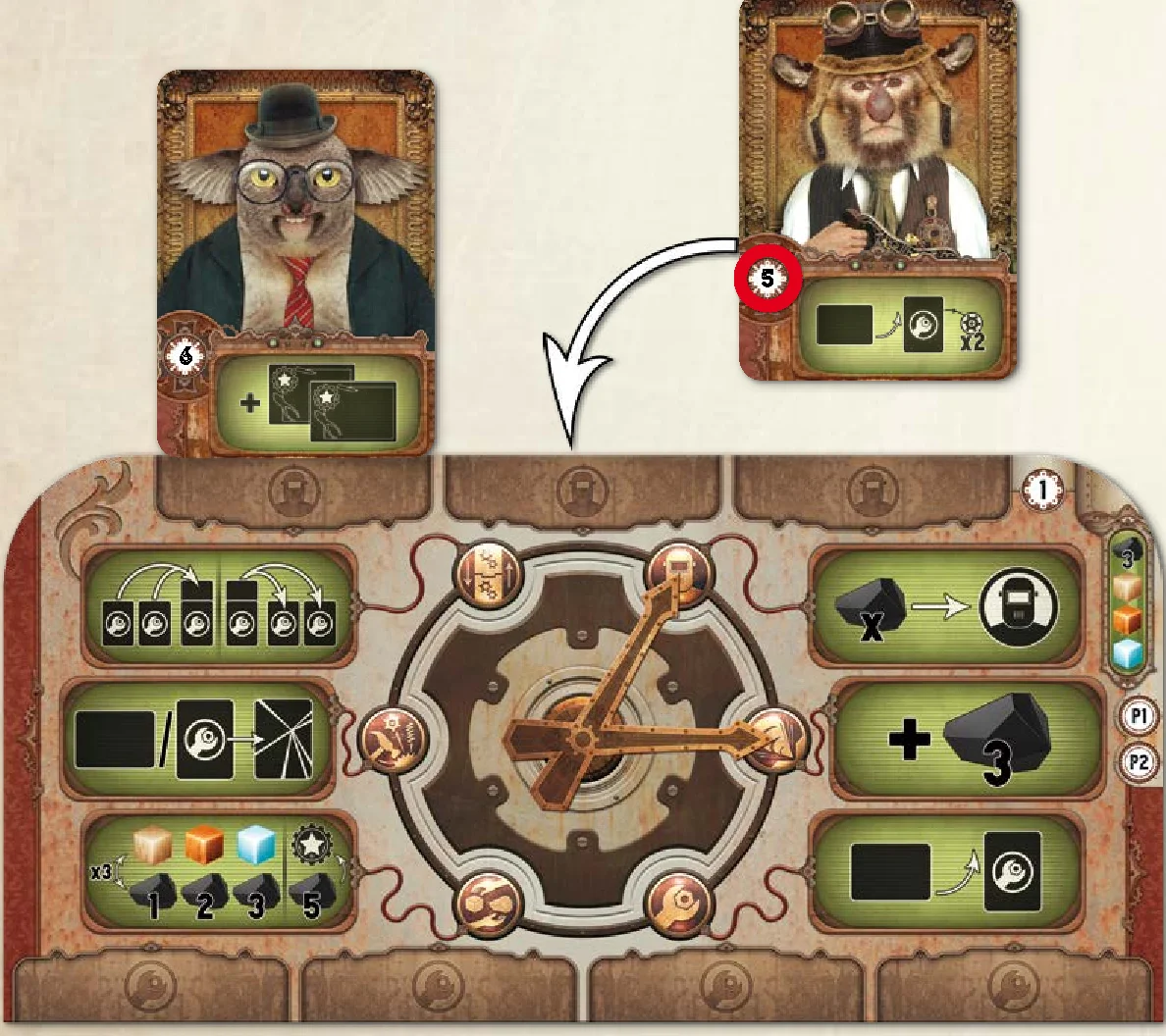 Recruiting an assistant card into the workshop