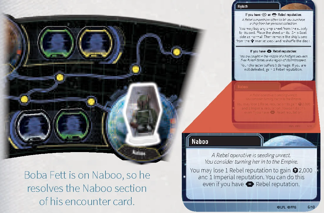 resolving encounter card by space