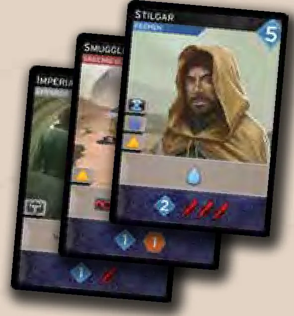 Reveal Turn Example Hand and Cards