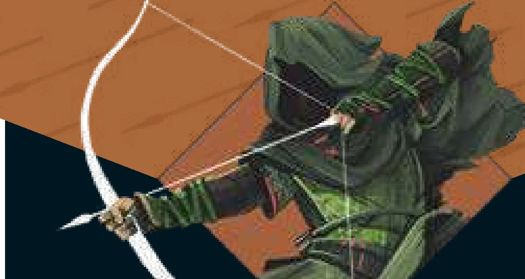 Robin Hood and Bigfoot combat artwork