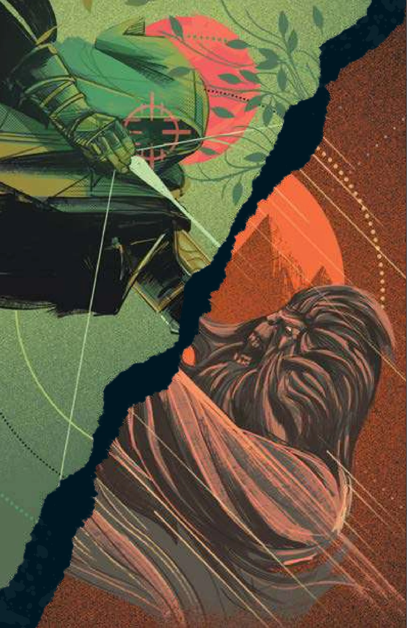 Robin Hood and Bigfoot confrontation illustration