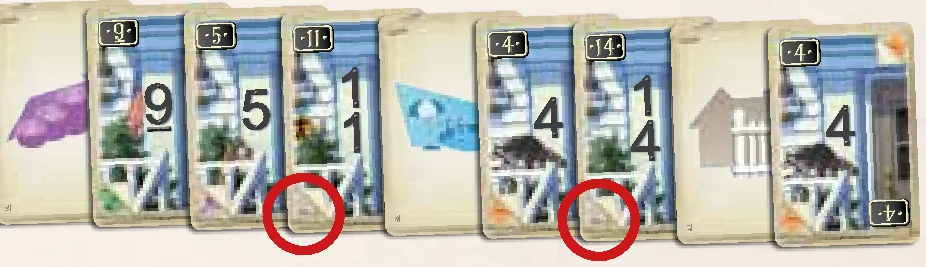 Roswell AAA solo mode upside-down card stack example